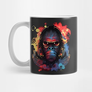 Anime Cyber Ape (Sci-Fi Ape Vintage Retro Future Design Cyberpunk Space Ape) Mug